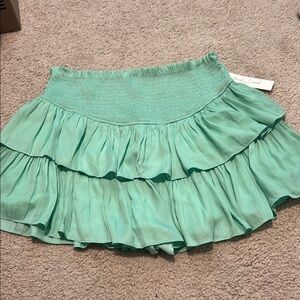 Mint Green Ruffled Skort